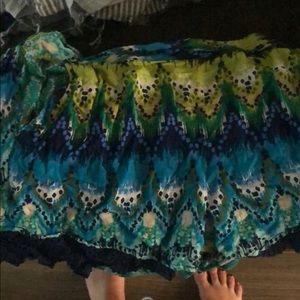 peacock pattern shorts